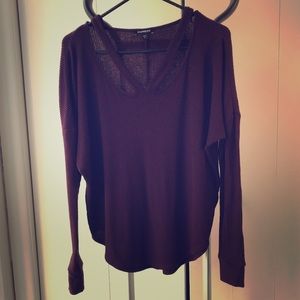 Maroon Loose Sweater